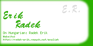 erik radek business card